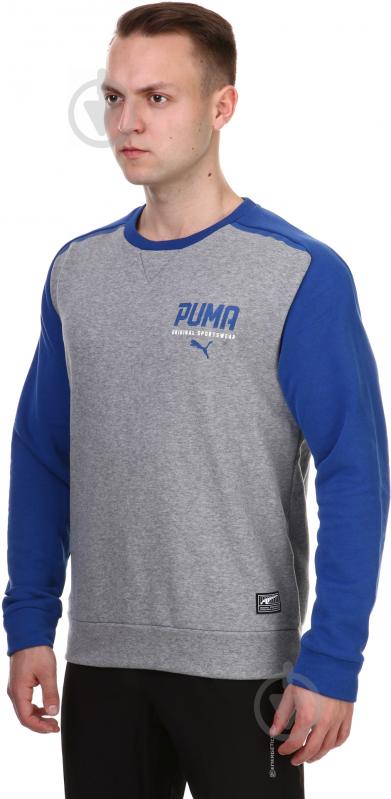 Світшот Puma STYLE Tec Crew TR 59193210 р. XL сірий - фото 2