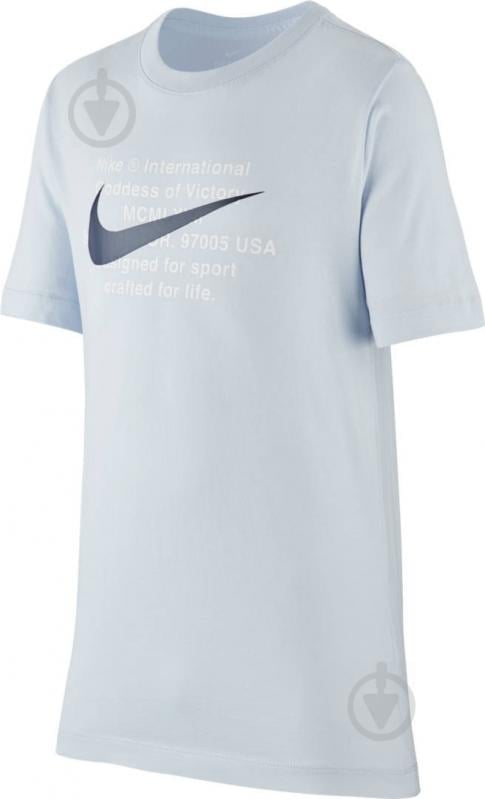 Футболка Nike B NSW TEE SWOOSH FOR LIFE CT2632-085 р.XS белый - фото 1