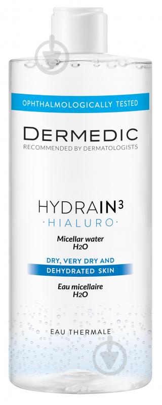 Мицеллярная вода Dermedic HYDRAIN3 HIALURO H2O 500 мл - фото 1 Мицеллярная вода Dermedic HYDRAIN3 HIALURO H2O 500 мл - фото 1