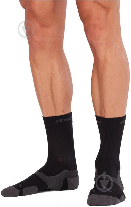 Шкарпетки 2XU Vectr Cushion Crew Socks UA5053e_BLK/TTM р.42-46 чорний - фото 2