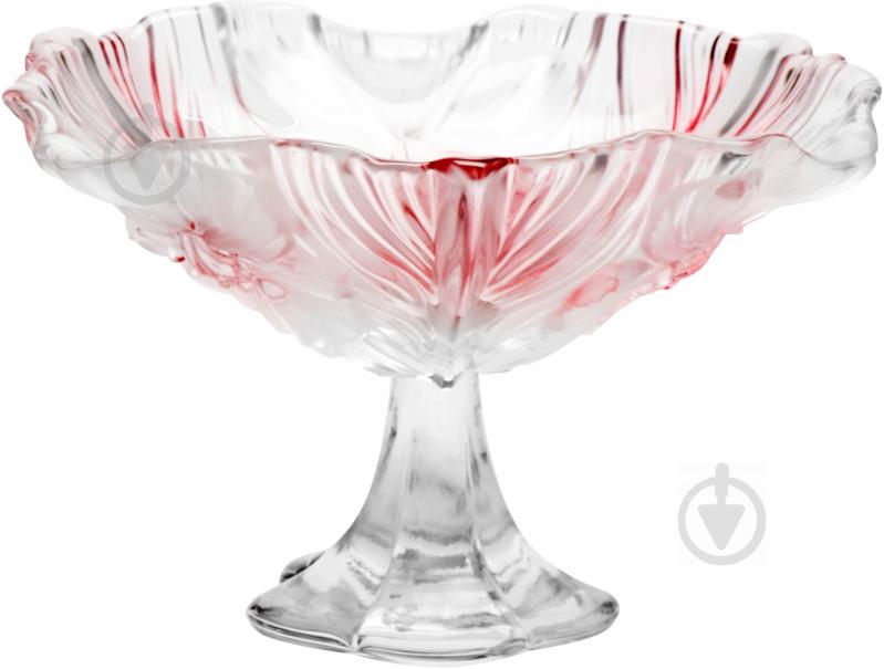 Фруктовниця на ніжці Miranda Satin Rose WG 22,5 см w7362 Walther Glass - фото 1