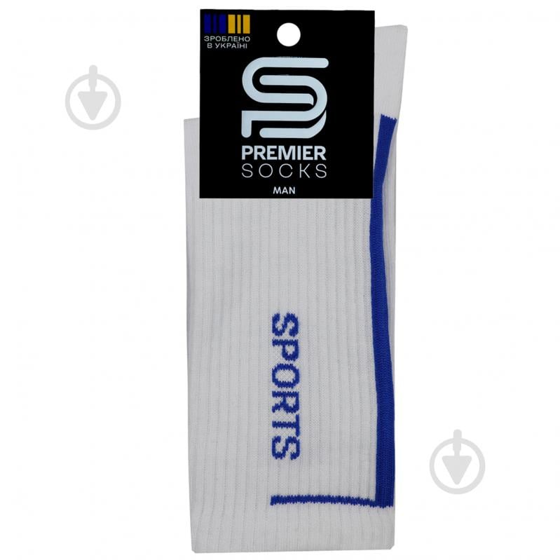 Шкарпетки чоловічі Premier Socks з написом Sports р.25 білий - фото 1