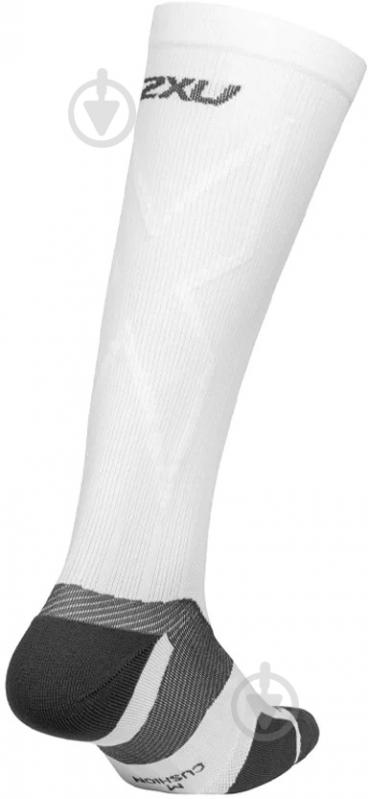 Носки 2XU Vectr Cushion Full Length Sock S UA5156e_WHT/GRY р.35-37,5 белый - фото 2