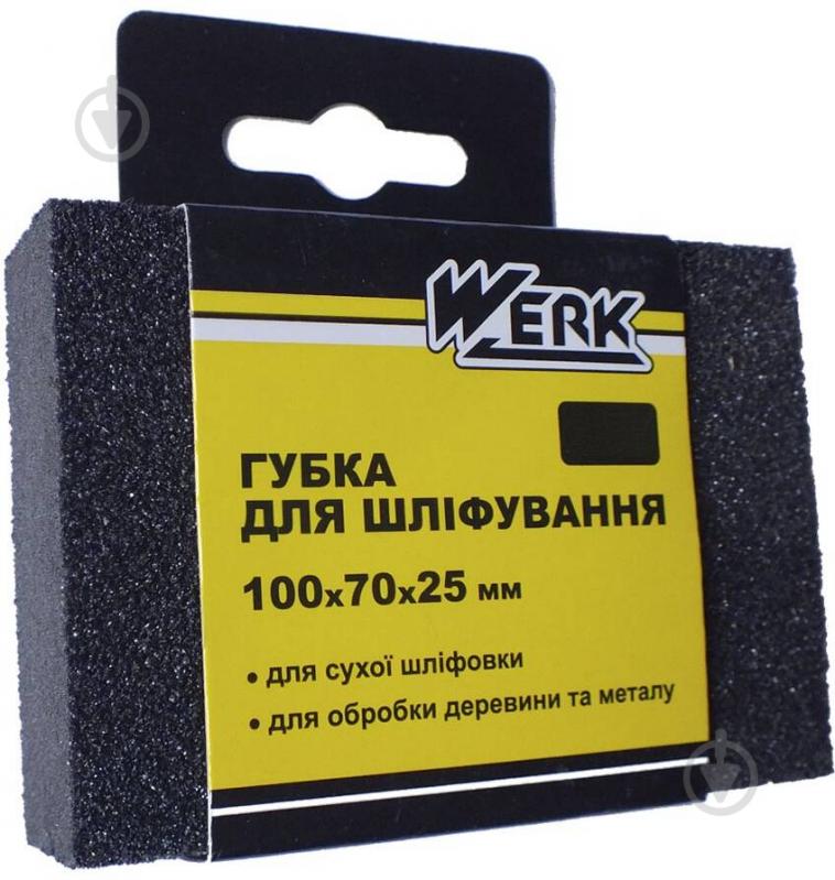 Губка шліфувальна Werk з.120 К120 100x70x25 мм 68012 - фото 1