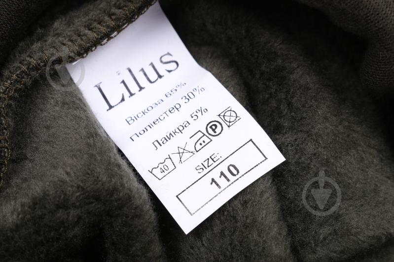 Леггинсы LILUS трикотаж на меху р.134 оливковый - фото 5