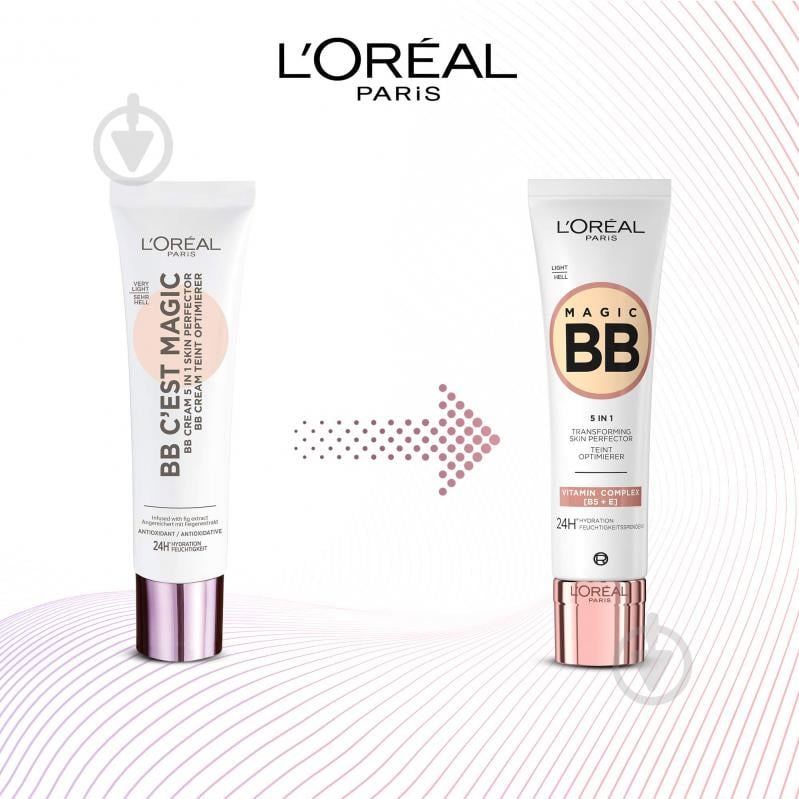 ВВ-крем L'Oreal Paris PERFECT SKIN C'est Magic 5 в 1 1. Світлий 1 світлий 30 мл - фото 7