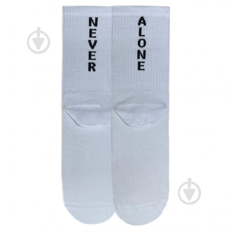 Носки мужские Premier Socks с надписью NEVER ALONE р.25 белый - фото 1