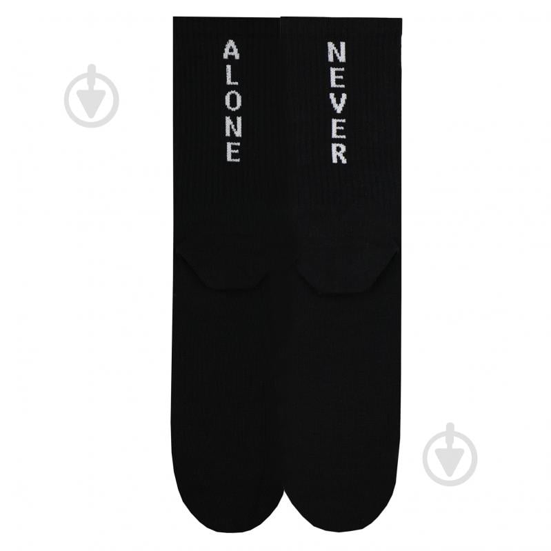 Носки мужские Premier Socks с надписью NEVER ALONE р.25 черный - фото 1