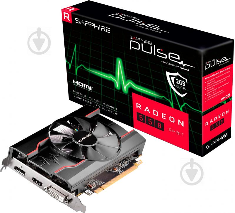 Видеокарта Sapphire Radeon RX 550 Pulse Sapphire 2GB GDDR5 64bit (11268-21-20G) - фото 6