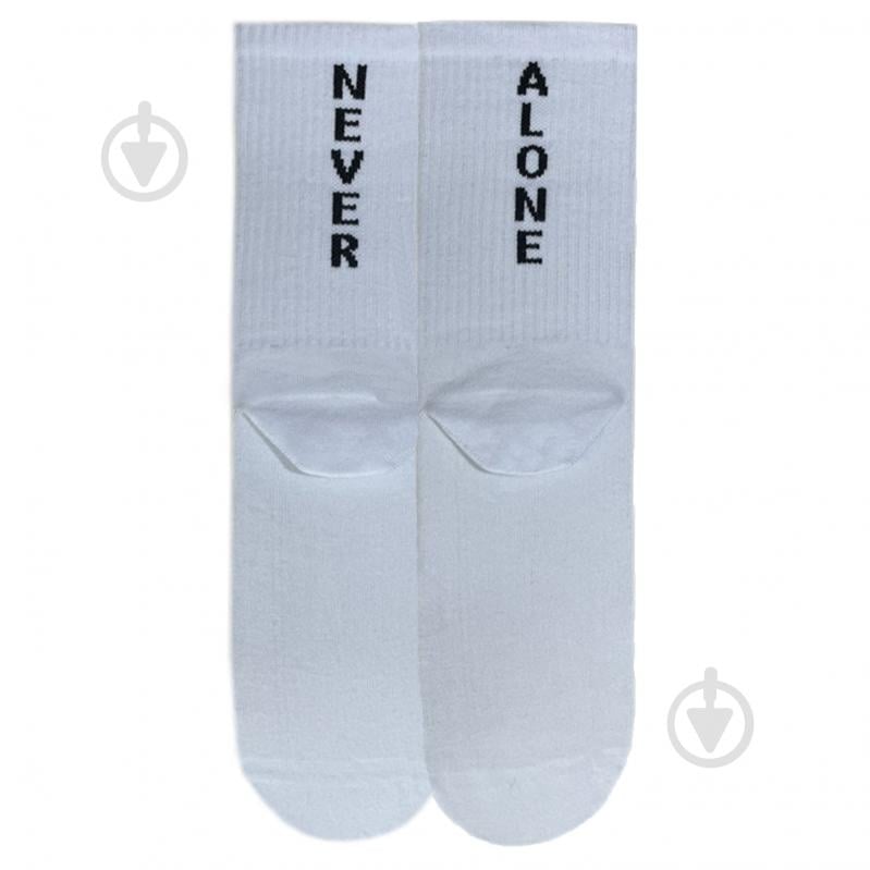 Шкарпетки чоловічі Premier Socks з написом NEVER ALONE р.29 білий - фото 1