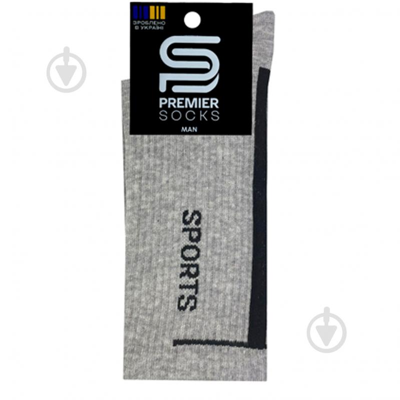 Носки мужские Premier Socks с надписью Sports р.29 серый меланж - фото 1