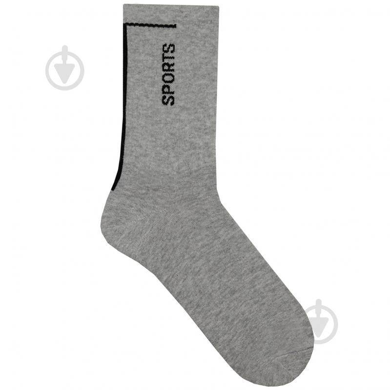 Шкарпетки чоловічі Premier Socks з написом Sports р.29 сірий меланж - фото 2