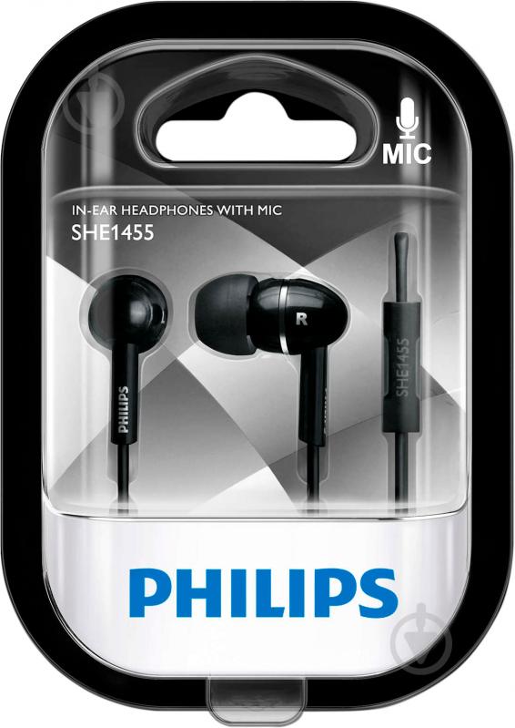 Наушники Philips SHE3705RD/00 black - фото 1