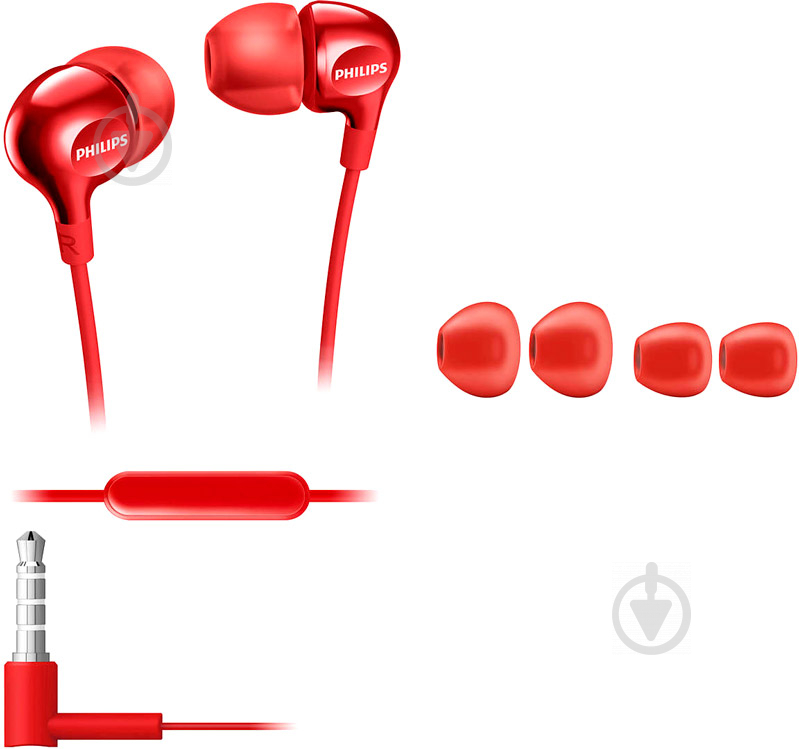 Навушники Philips SHE3705RD/00 red - фото 3