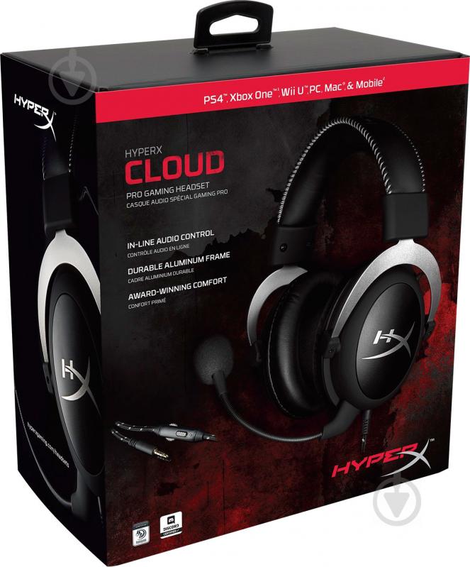 Гарнитура Kingston HyperX Cloud Pro Gaming Headset silver HX-HSCL-SR/NA - фото 8