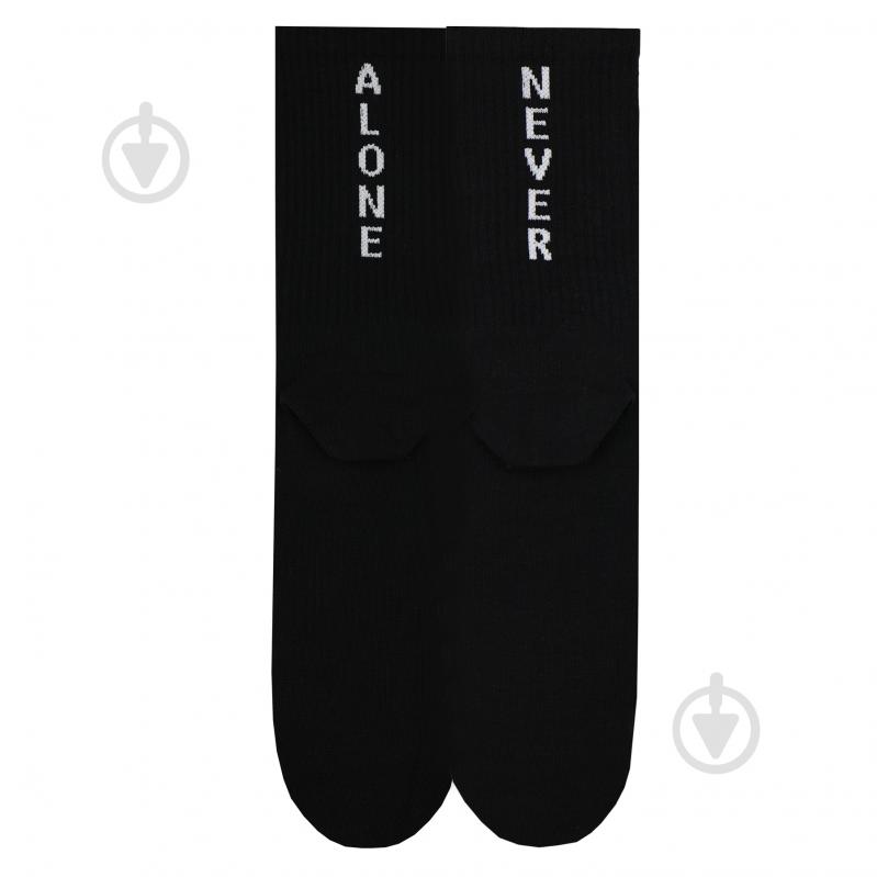 Шкарпетки чоловічі Premier Socks з написом NEVER ALONE р.29 чорний - фото 1