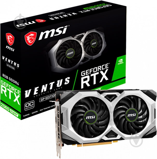 Видеокарта MSI GeForce RTX 2060 Super Super Ventus 8GB GDDR6 256bit (RTX 2060 SUPER VENTUS) - фото 5 Видеокарта MSI GeForce RTX 2060 Super Super Ventus 8GB GDDR6 256bit (RTX 2060 SUPER VENTUS) - фото 5