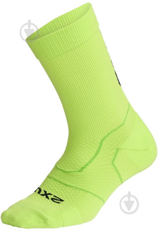 Шкарпетки 2XU Vectr Light Cushion Crew Socks UA7005e_VOL/BLK р.35-37,5 жовтий - фото 1