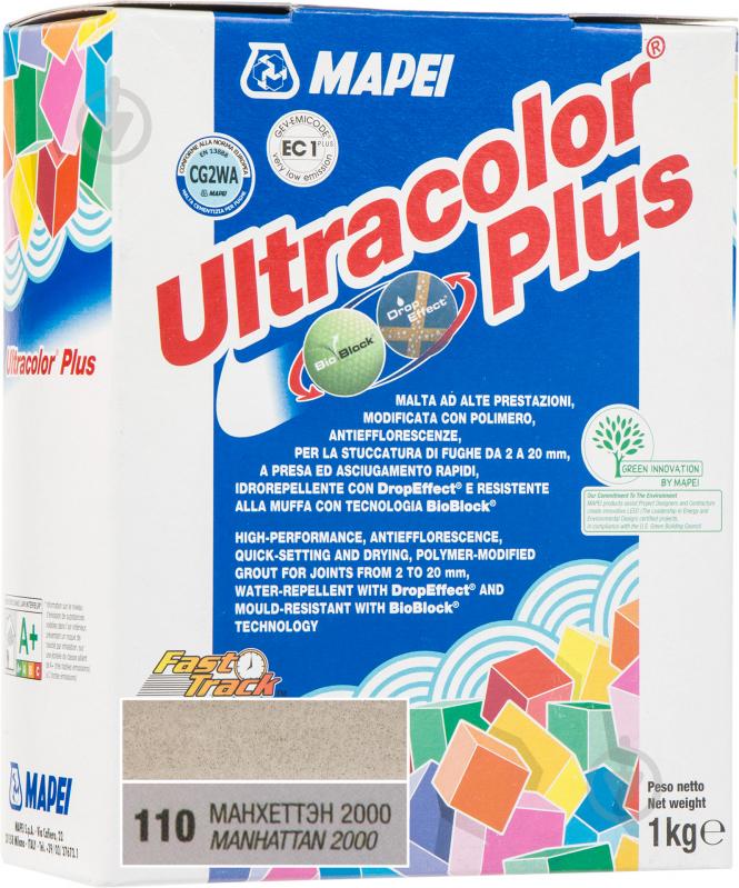 Фуга Mapei Ultracolor Plus 110 1 кг манхеттен - фото 1