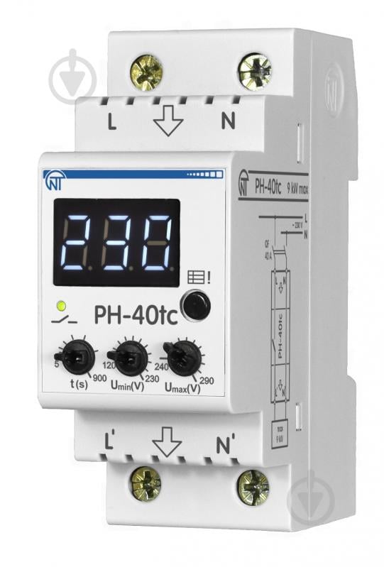 Реле напряжения Новатек РН-40ТС NTRN04002 - фото 1 Реле напряжения Новатек РН-40ТС NTRN04002 - фото 1