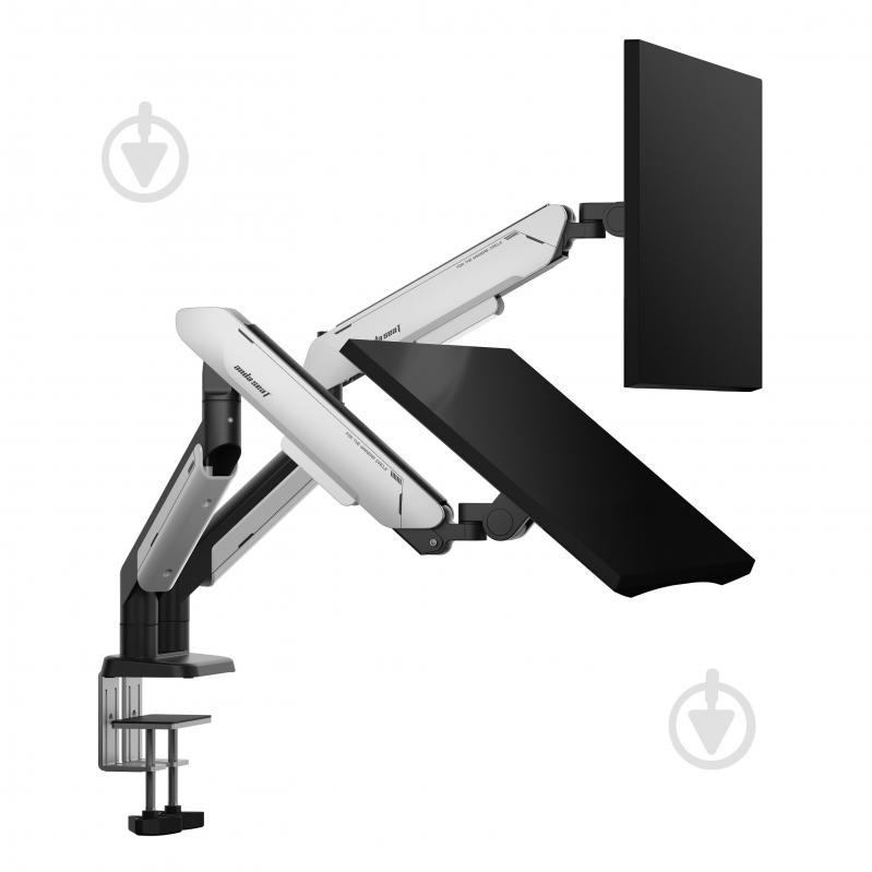 Крепление для монитора Anda Seat Stealth PRO II Duo поворотно-наклонные 17"-42" черный с белым - фото 7 Крепление для монитора Anda Seat Stealth PRO II Duo поворотно-наклонные 17"-42" черный с белым - фото 7