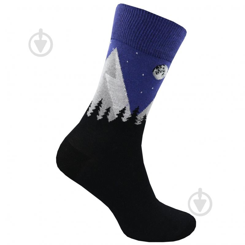 Шкарпетки чоловічі Premier Socks фантазійні Ніч в горах р.25 джинс - фото 1