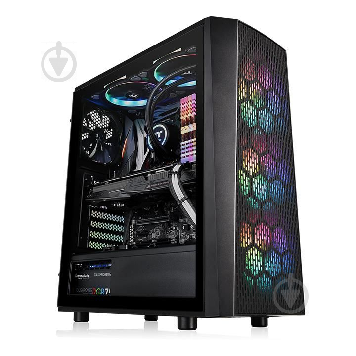 Корпус Thermaltake Versa J24 Tempered Glass ARGB Edition Black - фото 1