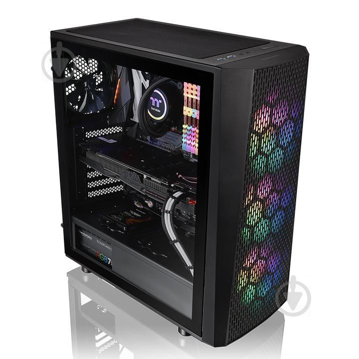 Корпус Thermaltake Versa J24 Tempered Glass ARGB Edition Black - фото 2