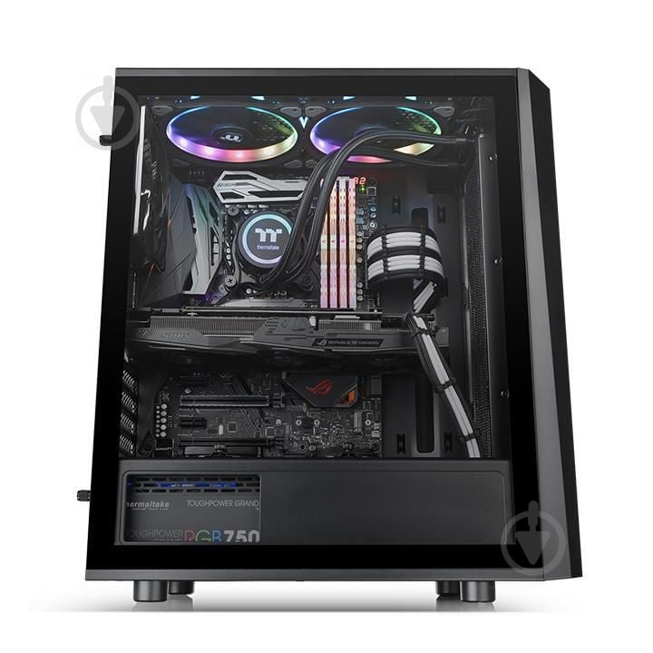 Корпус Thermaltake Versa J24 Tempered Glass ARGB Edition Black - фото 3