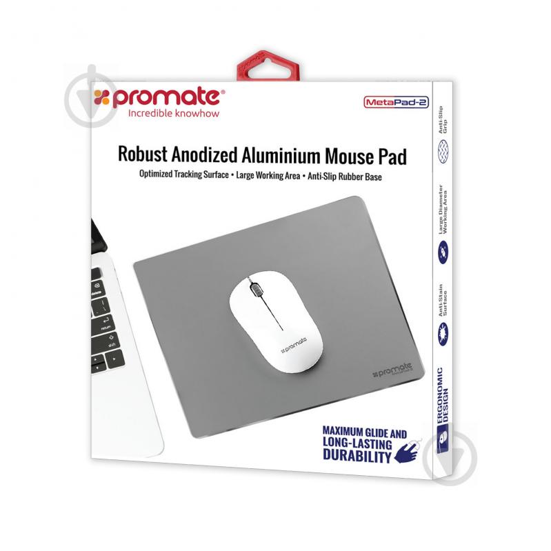 Килимок для миші Promate Metapad-2 Grey (metapad-2.grey) - фото 8