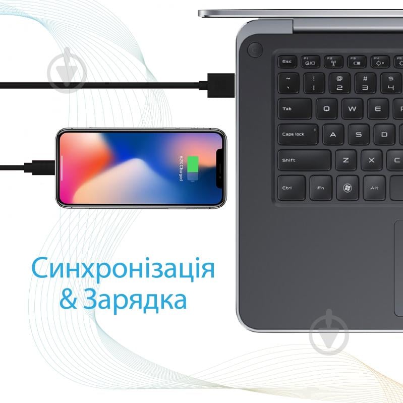 Кабель Promate LinkMate-LT Lightning-USB 1,2 м черный (linkmate-lt.black) - фото 4