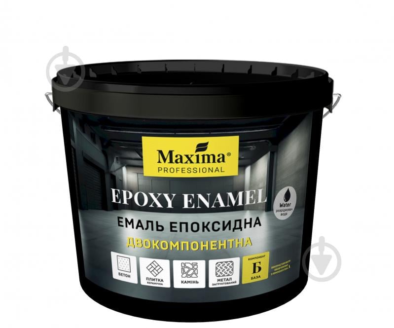 Эмаль эпоксидная Maxima PROFESSIONAL EPOXY ENAMEL База (к. Б) двухкомпонентная серо глянец 10 кг - фото 1 Эмаль эпоксидная Maxima PROFESSIONAL EPOXY ENAMEL База (к. Б) двухкомпонентная серо глянец 10 кг - фото 1