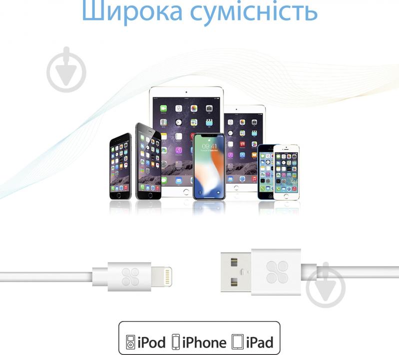 Кабель Promate 1,2 м черный (linkmate-lt.white) - фото 3