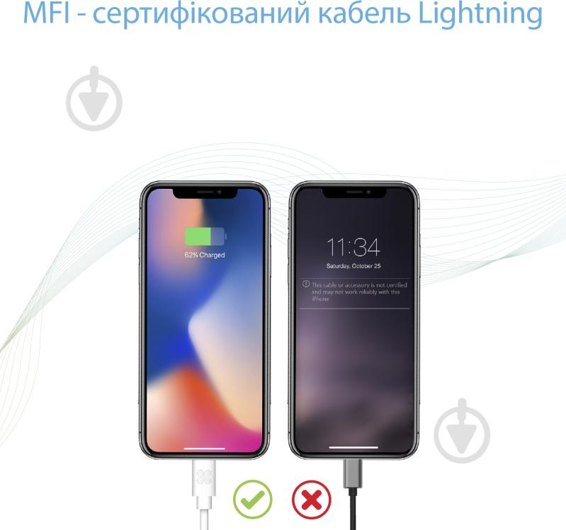Кабель Promate 1,2 м черный (linkmate-lt.white) - фото 8