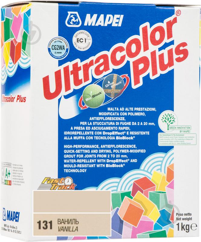 Фуга Mapei Ultracolor Plus 131 1 кг ваниль - фото 1