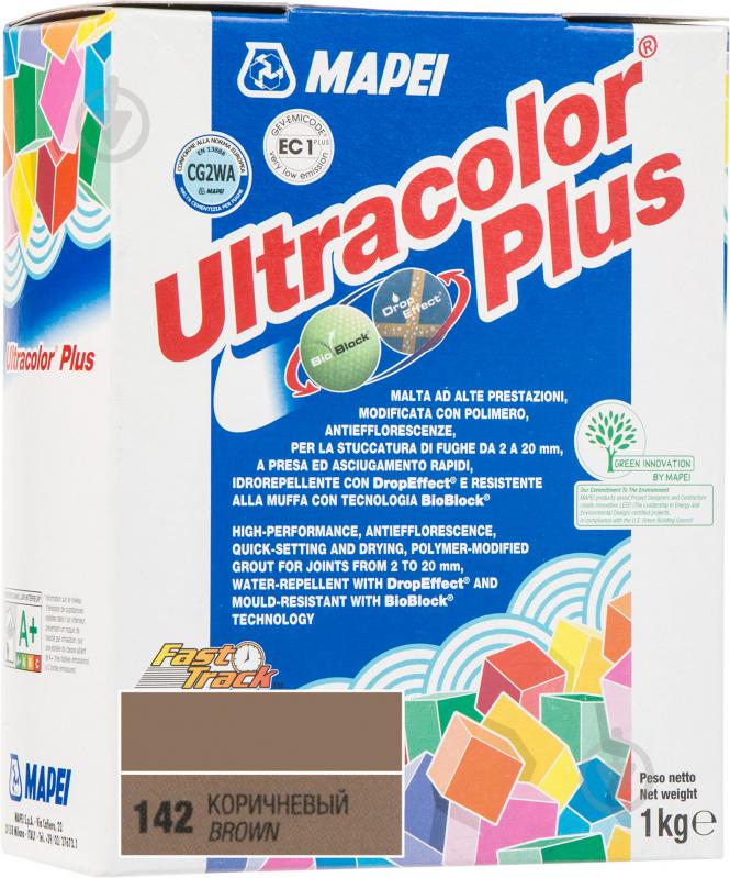 Фуга Mapei Ultracolor Plus 142 1 кг коричневий - фото 1