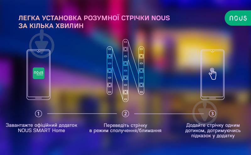 Стрічка світлодіодна Nous F4 5 м RGBIC - фото 4