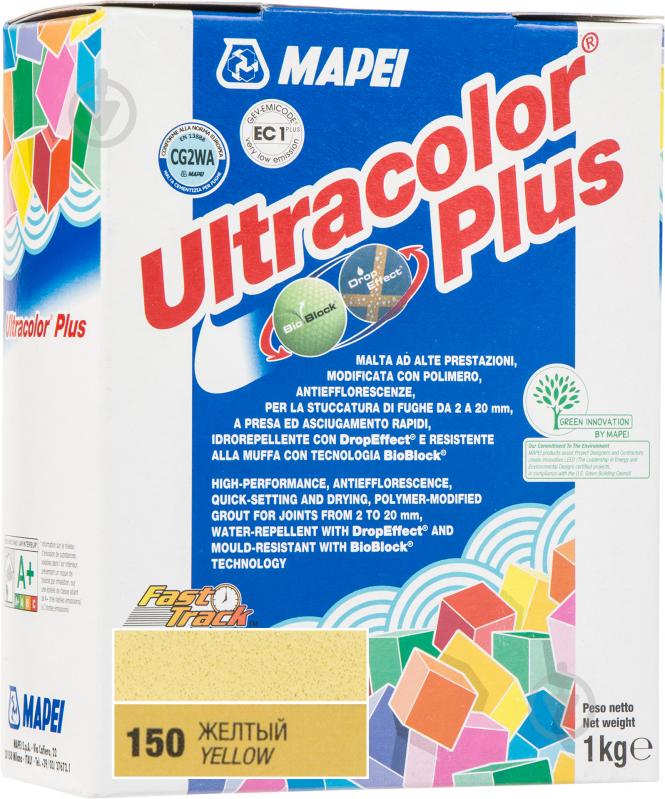 Фуга Mapei Ultracolor Plus 150 1 кг жовтий - фото 1