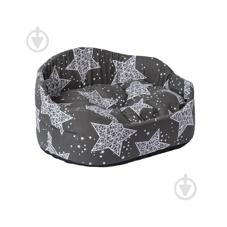 Лежак 10 центів для Джека Типи белые звезды на сером фоне №2 - фото 2