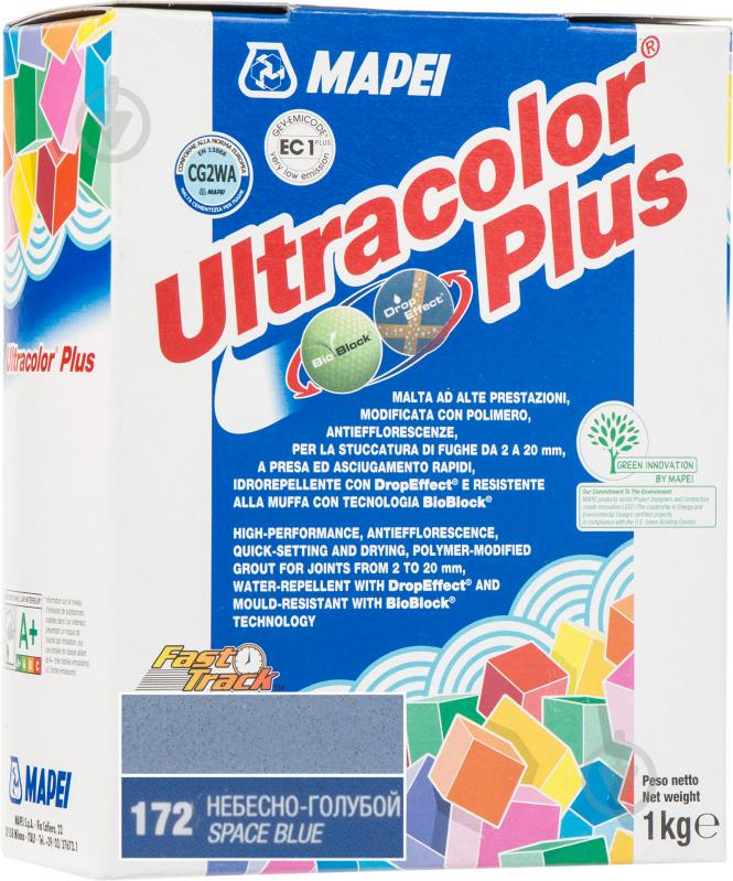 Фуга Mapei Ultracolor Plus 172 1 кг небесно-синий - фото 1