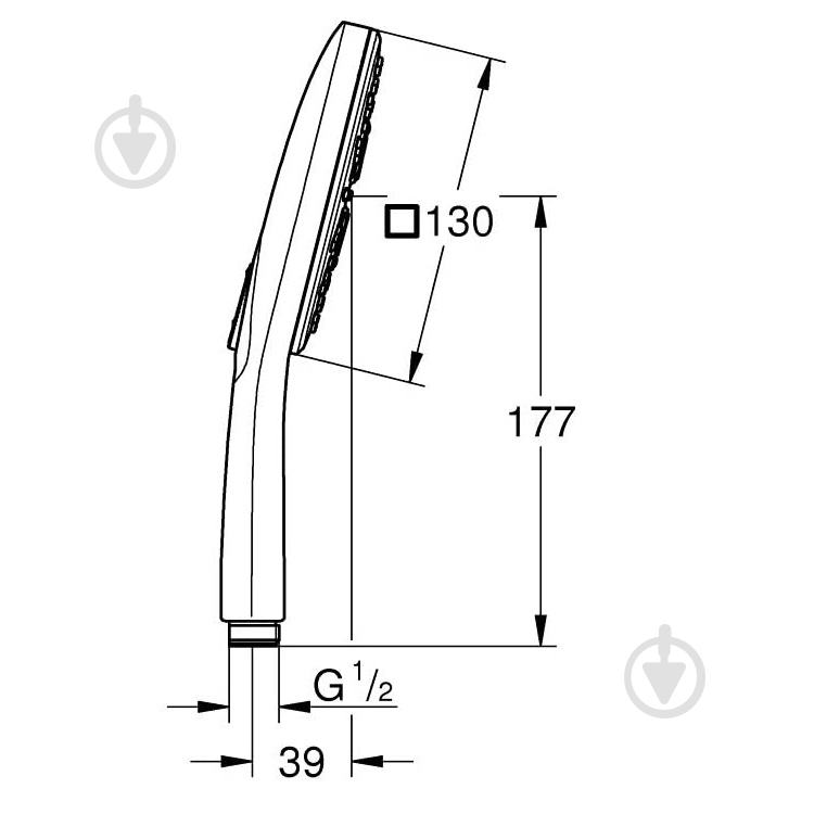 Ручной душ Grohe Vitalio SmAct Cube 130 9,5 л - фото 6