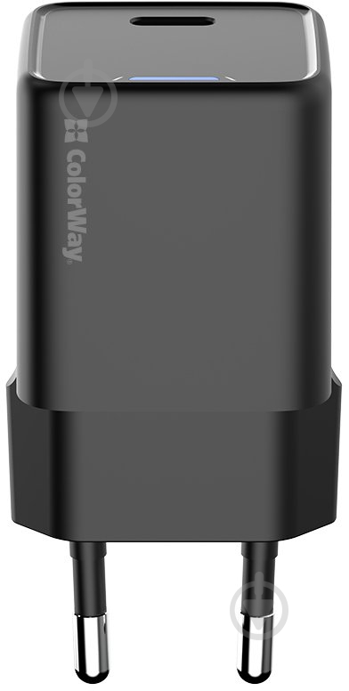 Мережевий зарядний пристрій ColorWay GaN Mini 25W PD USB-C black - фото 5 Мережевий зарядний пристрій ColorWay GaN Mini 25W PD USB-C black - фото 5