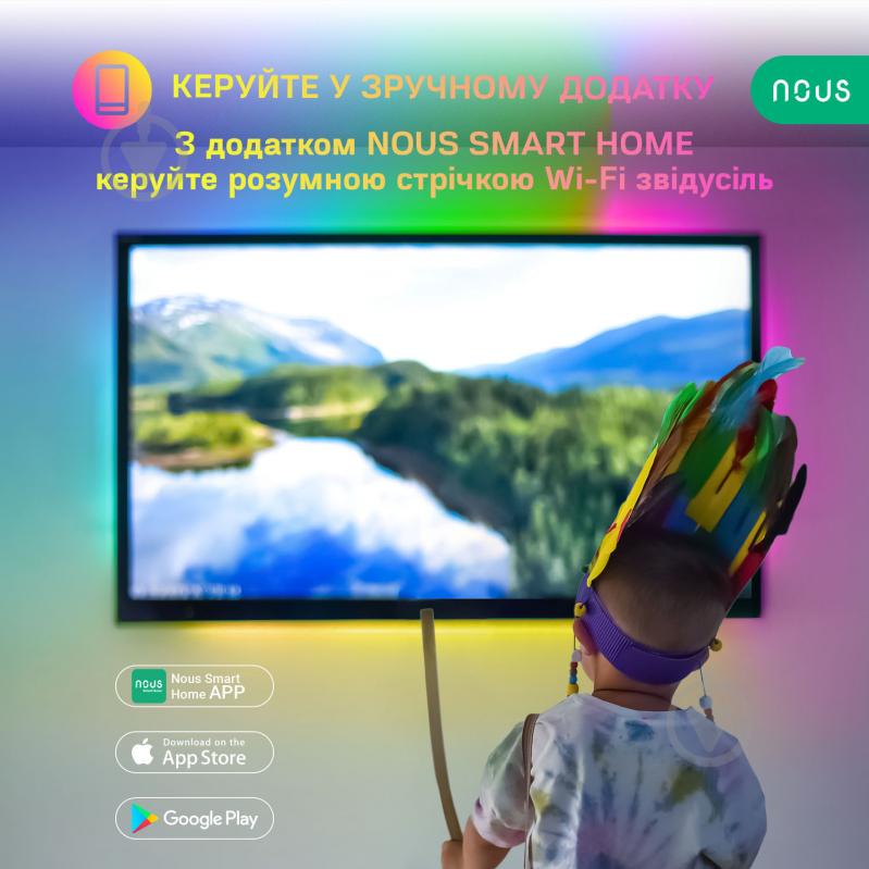 Стрічка світлодіодна Nous F9 2 м RGBIC Wi-Fi - фото 4