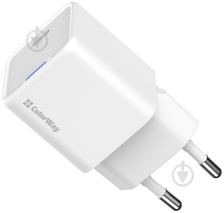 Сетевое зарядное устройство ColorWay GaN Mini 35W PD Port PPS USB-C белый (CW-CHS056PD-WT) - фото 3