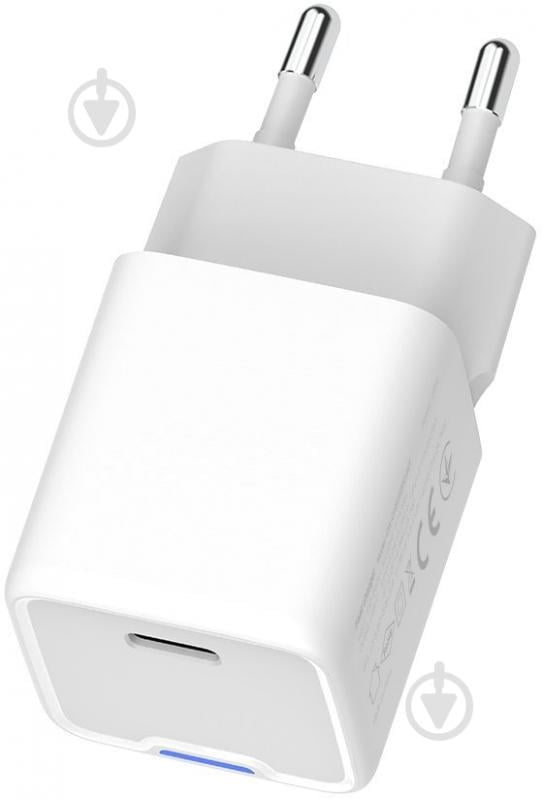 Сетевое зарядное устройство ColorWay GaN Mini 35W PD Port PPS USB-C белый (CW-CHS056PD-WT) - фото 5