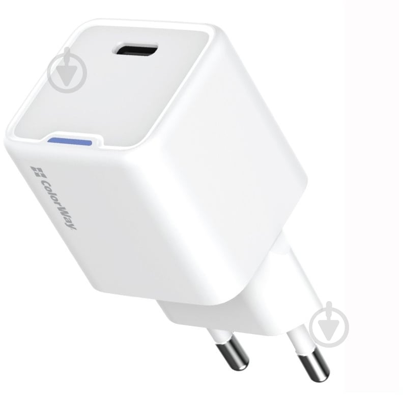 Сетевое зарядное устройство ColorWay GaN Mini 35W PD Port PPS USB-C белый (CW-CHS056PD-WT) - фото 6