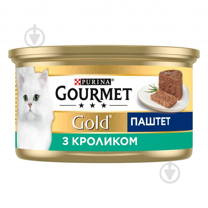 Консерва для котів Gourmet by Purina Gold паштет з кроликом 24 шт. 85 г - фото 4