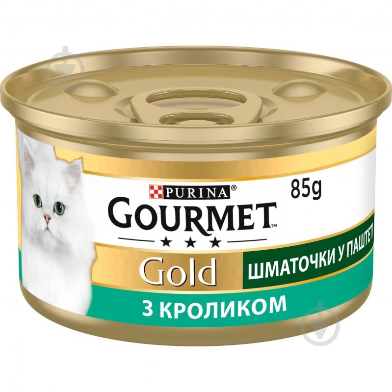 Консерва для котів Gourmet by Purina Gold шматочки у паштеті з кроликом 24 шт. 85 г - фото 2
