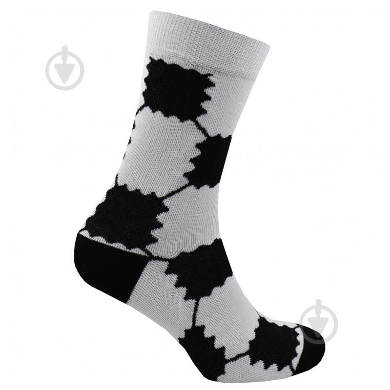 Шкарпетки жіночі Premier Socks в квадратах р.23-25 чорно-білий - фото 1