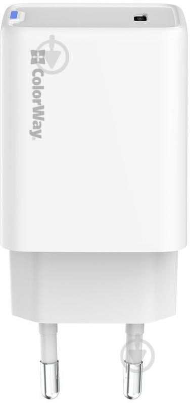 Сетевое зарядное устройство ColorWay GaN Mini 45W PD Port PPS USB-C белый (CW-CHS057PD-WT) - фото 6